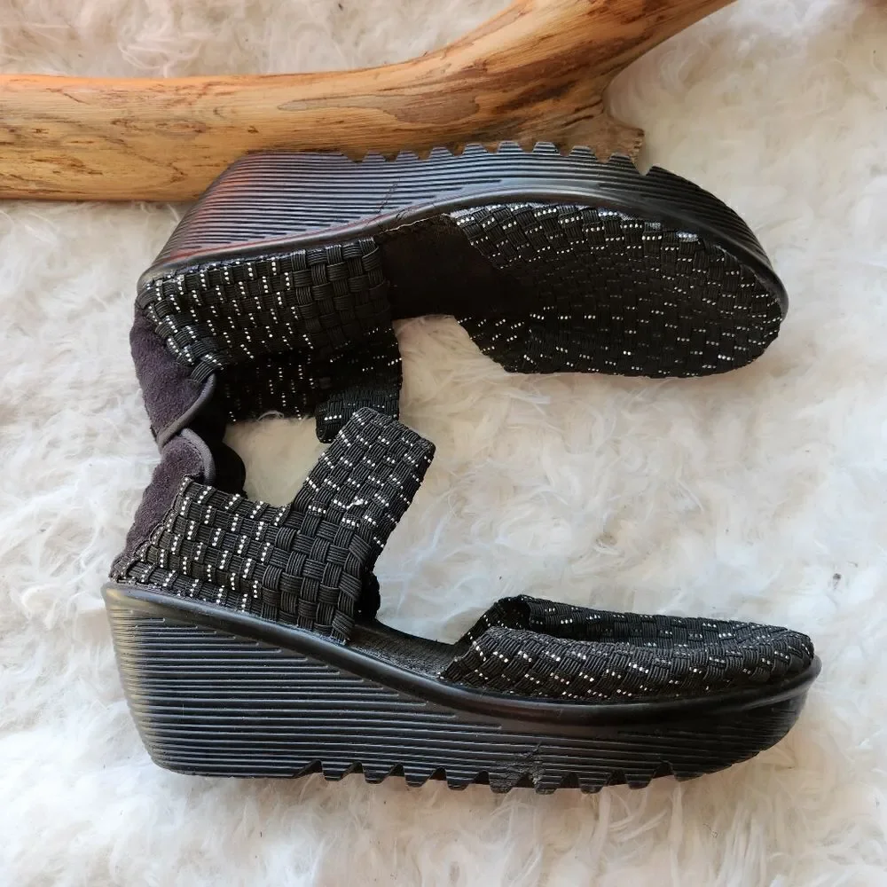 Bernie Mev woven platform mary janes